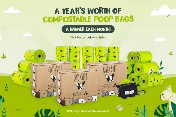 Win One Year's Worth Of Compostable Poop Bags!