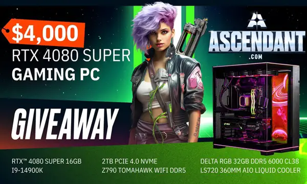Win Ascendant | $4,000 RTX 4080 Super Gaming PC Giveaway