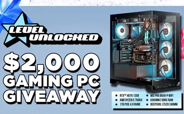 Win Level Unlocked | $2,000 RTX 4070 Gaming PC Giveaway