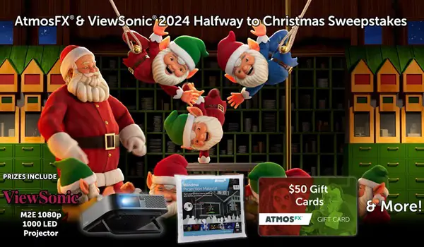 Win ViewSonic & AtmosFX 2024 Halfway to Christmas Sweepstakes