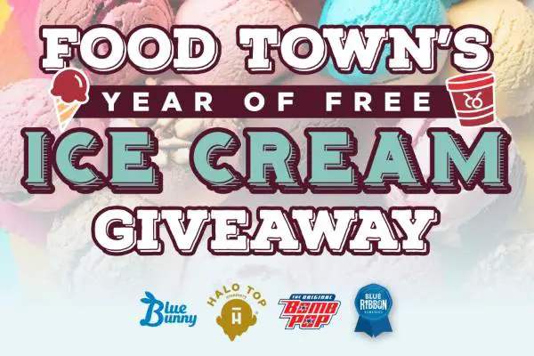 Win Food Town: Year Of Free Ice Cream Giveaway