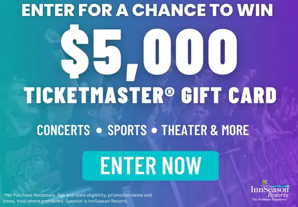 Win A $5,000 Ticketmaster Gift Card Giveaway