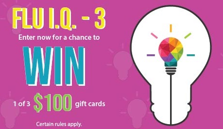 Win A FLU I.Q 1 Of 3 Gift Card Contest