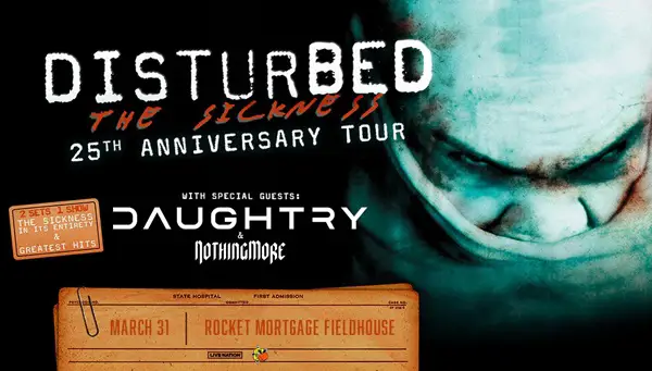 Win Ticket to See Disturbed at Rocket Mortgage Fieldhouse Sweepstakes