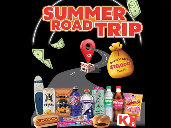 Circle K Summer Road Trip Sweepstakes: Win $10000 Cash or 400000+ Instant Win Prizes!