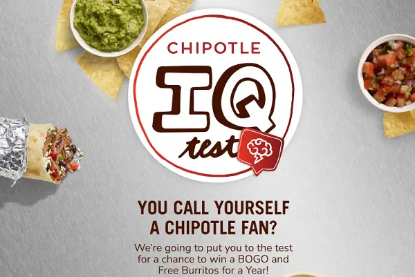 Chipotle IQ Sweepstakes 2024 on Chipotleiq.com