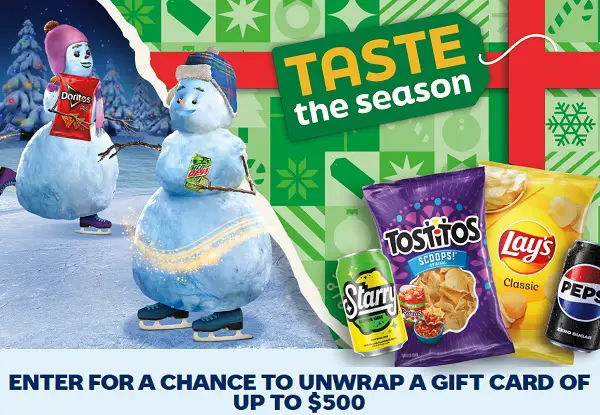 Pepsi Holiday Instant Win Game: Win a Gift Card Worth Up to $500! (5,000 Winners)