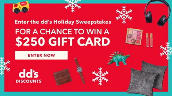 DD’s Discounts Holiday Sweepstakes 2024: Win $250 Shopping Spree (10 Winners)