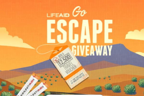 Lifeaid - Go Escape Giveaway Sweepstakes