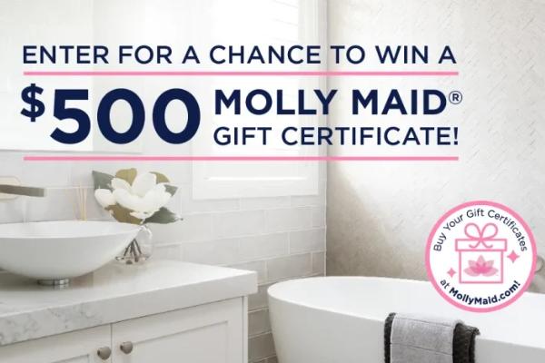 Molly Maid Holiday Clean Home Sweepstakes: Win $500 Gift Certificate! (5 Winners)