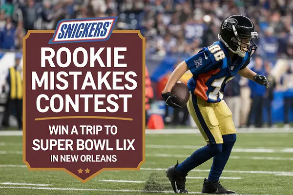 Snickers Rookie Mistakes Contest: Win a Trip to Super Bowl LIX in New Orleans