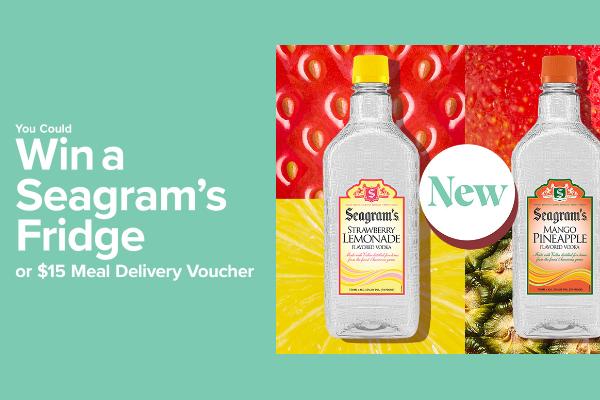 Win a Seagram’s Vodka mini-refrigerator + Meal Delivery Service (60 Winners)