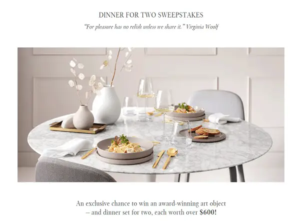 Villeroy & Boch Dinner Set Giveaway (4 Winners)