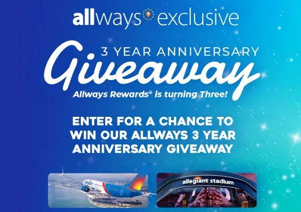 Allegiant Allways Anniversary Giveaway: Win Free Flights for a Year and More!
