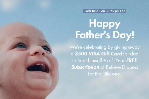 Believe Diapers Father's Day 2022 Sweepstakes