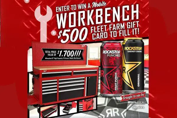 Bernick's Rockstar Sweepstakes: Win Free Workbench & $500 Gift Card