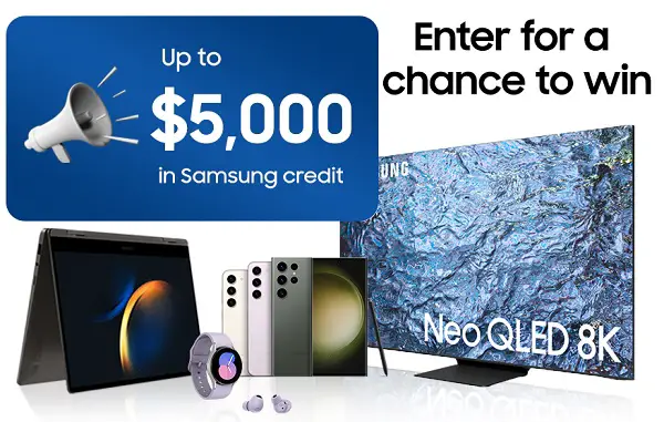 Samsung Wonders Unlocked Sweepstakes: Win up to $5000 in Samsung credit!