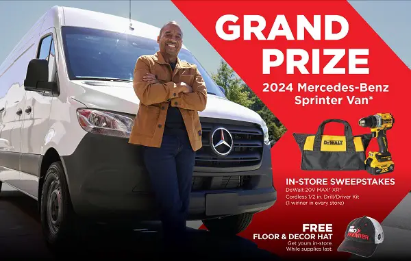 Floor And Décor Pro Month Sweepstakes: Win 2024 Sprinter Van & More