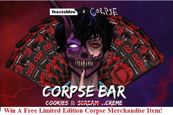 Win Free Feastables Corpse Merchandise Giveaway (25 Winners)