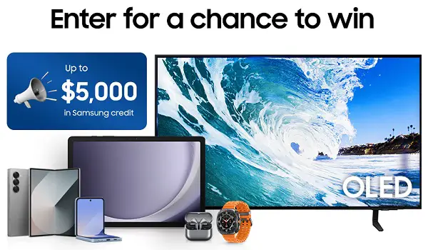 Samsung Winter Sweepstakes: Win Up to $5000 Free Samsung Credits