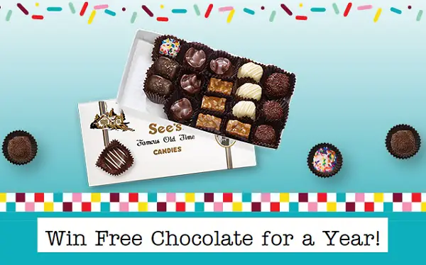 Mary See's Birthday Sweepstakes: Win Free Chocolate for a Year