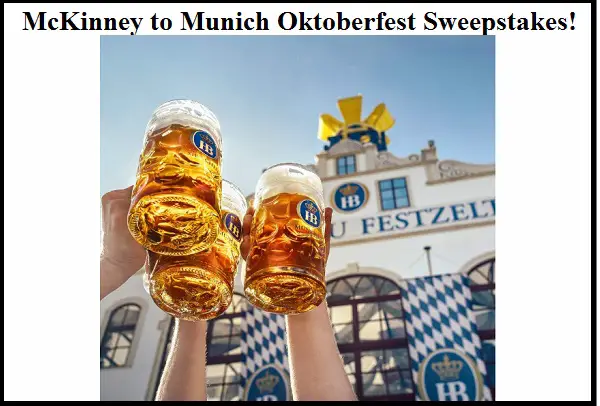 McKinney Oktoberfest Sweepstakes: Win A Free Trip To Oktoberfest Festival