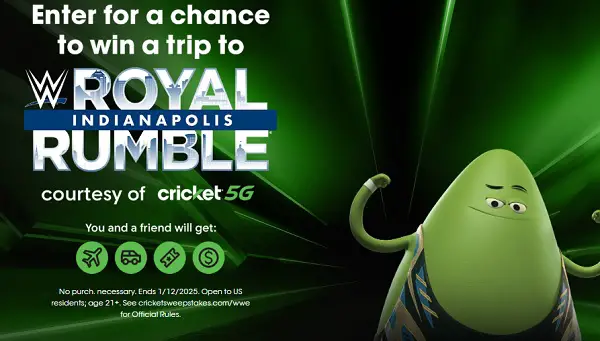 Cricket Sweepstakes: Win a Trip to Royal Rumble Event in Indianapolis