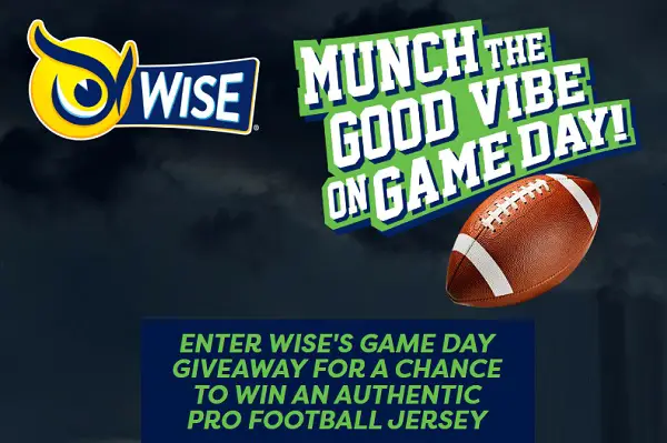 Wise Game Day Giveaway: Win $150 Gift Card for NFL Jersey (100 Winners)