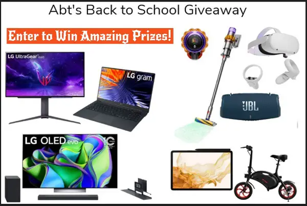 Abt Electronics Back To School Giveaway: Win Free Laptops, and Smart TV