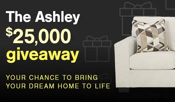 Ashley Furniture Sweepstakes: Win $25000 in Ashley Store Credit!