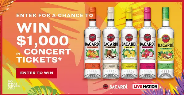 Bacardi Live Nation Concert Sweepstakes 2023