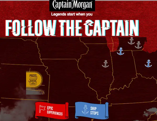 Captain Morgan Follow the Captain Super Bowl Trip Giveaway (600+ Prizes)