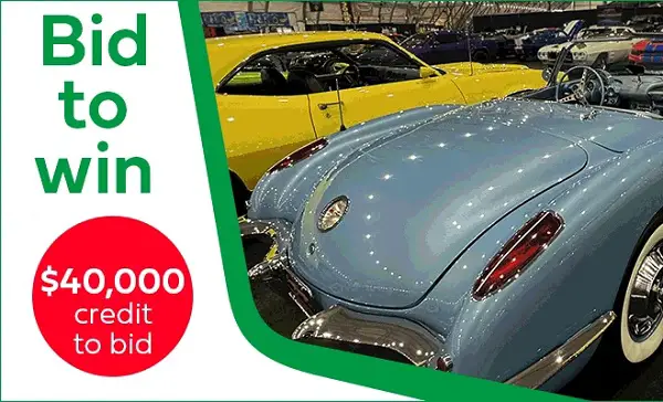 Win Trip to Attend Barrett-Jackson Auction with $40000 cash credit!