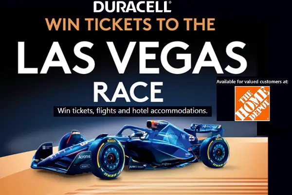 Duracell Racing LV Experience Sweepstakes: Win a Trip to Las Vegas Race Event for 2