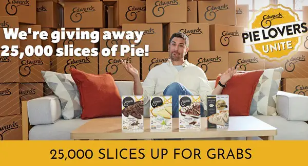 Edwards Desserts Pie Lovers Giveaway: Win 25,000 slices of EDWARDS Dessert