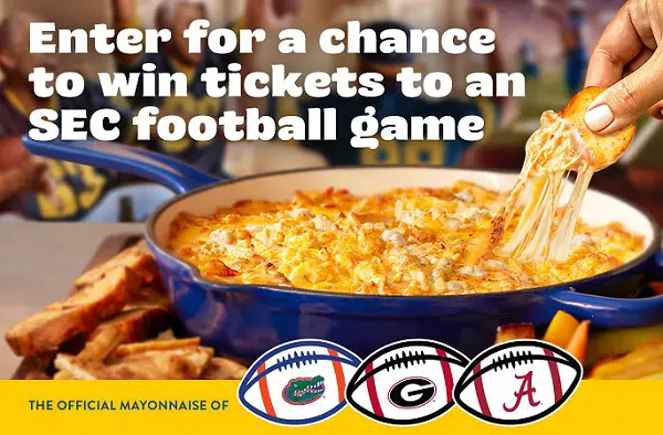 Hellmann’s Game Day Sweepstakes: Win Free Tickets To SEC Football Game (3 Winners)