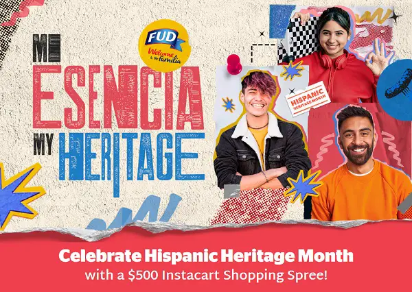 Hispanic Heritage Giveaway: Win a $500 Instacart gift card for Free Shopping Spree (10 Prizes)