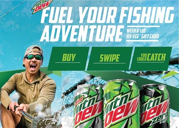 Mtn Dew Outdoor Fishing Giveaway Win Free Hy Vee Gift Cards Up To