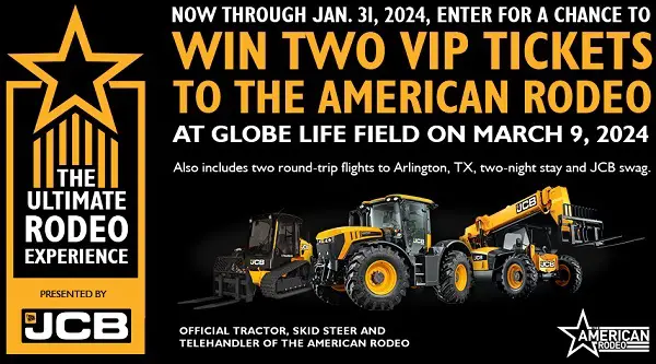 JCB Rodeo Experience Giveaway: Win a Trip to The American Rodeo for 2