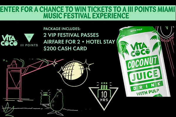 Vita Coco III Points Miami Music Festival Giveaway: Win a Trip & Free Concert Tickets
