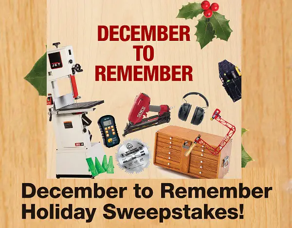 Popular Woodworking 34 Days of Holiday Giveaway (Daily Prizes)