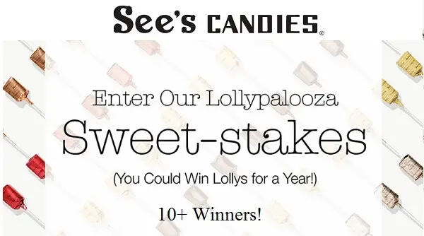 See’s Lollypops Giveaway: Win Free Candies for a Year & $50 Gift Cards (10+ Prizes)