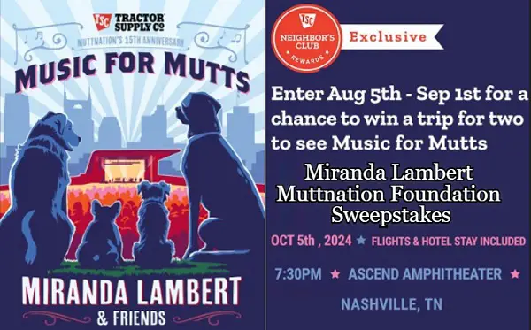 Miranda Lambert Concert Trip Giveaway: Win a Trip to Nashville & Meet & Greet