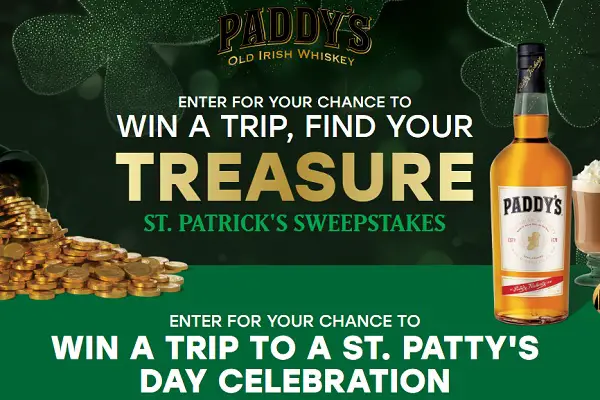 Paddy’s Instant Win Trip Giveaway: Win a Trip to St. Patrick’s Day Celebration & Instant Win Prizes!