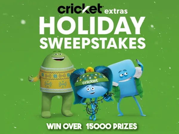 Cricket Wireless Extras Holiday Sweepstakes 2024: Win 1 of 15195 Prizes!