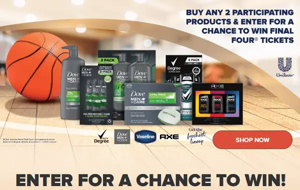 Unilever Basketball Sweepstakes: Win Free Tickets to Attend NCAA Men’s Final Four!