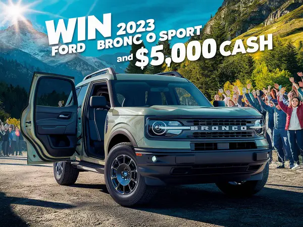 Dr Pepper Road Tripper Sweepstakes: Win 2023 Ford Bronco, $5000 Cash and More!