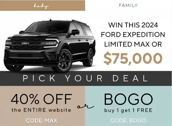 2024 Ford Expedition Max SUV Giveaway: Win Car & $75,000 Cash Prize