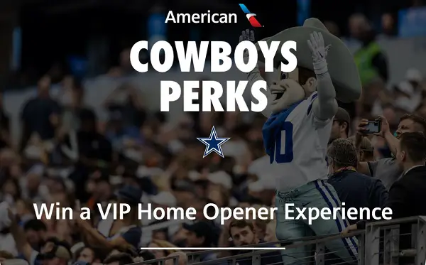 AA Cowboys Perks Trip Giveaway: Win a Trip to Dallas Cowboys & $200 Cash