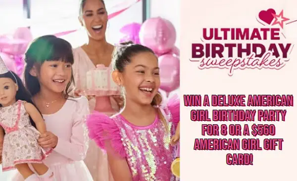 American Girl Birthday Sweepstakes: Win Birthday Party Pack or Free Gift Card (5 Winners)